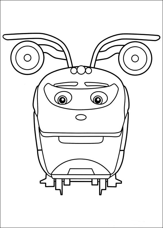 Plansa de colorat cu Tren 24 17
